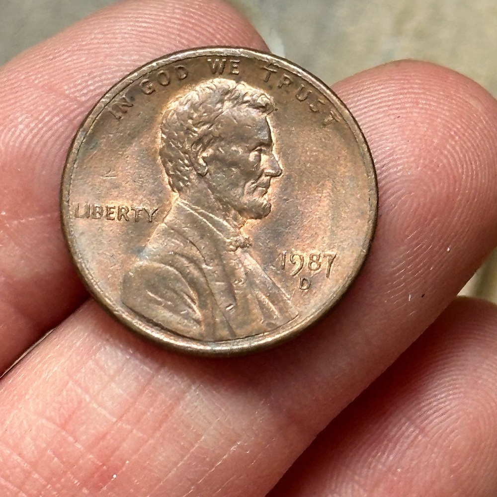 1987 D penny